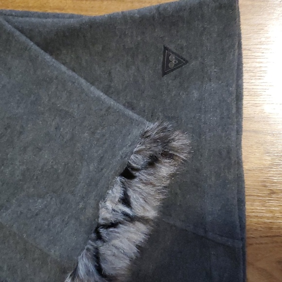 Wooly Bully Wear Gray Fleece Pullover Sweater Sweatshirt with Faux Fur Size L - Picture 5 of 10